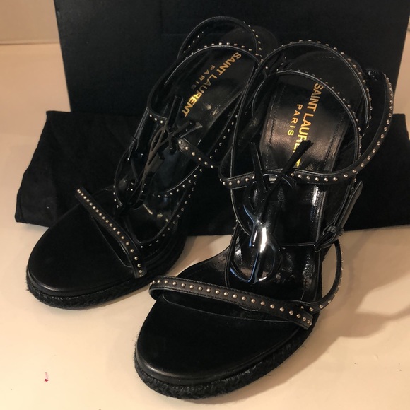 Authentic Saint Laurent Cassadra Wedges - Picture 9 of 15